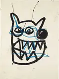 Jean-Michel Basquiat, Untitled, 1983, oil stick and ink on paper