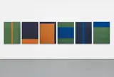 Günther Förg, Untitled, 1994, acrylic on lead on wood, in 6 parts