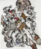 Ahmed Alsoudani, Untitled, 2009, charcoal, acrylic and pastel on paper