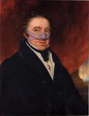 Markus Schinwald, Adam, 2009, oil on canvas, in artist's frame