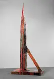 Sterling Ruby, Monument Stalagmite/Icolagnia, 2008, PVC pipe, foam, urethane, wood, spray paint and Formica