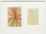 Mark Grotjahn, Untitled (CR.CY and Cream Butterfly Blonde Butterfly Drawing in Two Parts), 2009, colored pencil on paper, in 2 parts