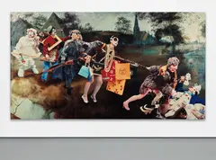 Blinded by the Light by Yasumasa Morimura, 1991, chromogenic print with surface varnish laid on panel, in 3 parts, sold May 2016