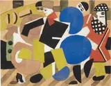 Fernand Léger, Skating Rink, projet du rideau, 1921, gouache on paper