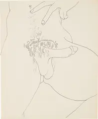 Untitled by Andy Warhol, circa 1957, ink on paper, sold May 2016