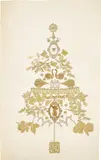 Andy Warhol, Stamped Gold Collage (Tree), circa 1957, stamped gold collage on Strathmore paper