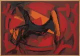 Marino Marini, Cavallo Negro, 1953, tempera and ink on paper mounted on canvas