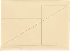 Robert Mangold, A Triangle within two Rectangles, 1976, colored pencil on buff paper
