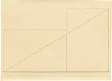 Robert Mangold, A Triangle within two Rectangles, 1976, colored pencil on buff paper