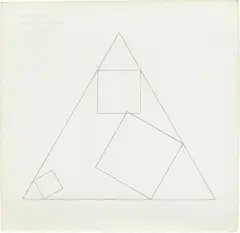 3 Squares within a Triangle by Robert Mangold, 1975-76, graphite and colored pencil on paper, sold May 2016