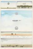Saul Steinberg, Four Sunsets, 1974, ink and watercolor on paper