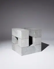 Carl Andre, Belgicube I, 1988, limestone, in 10 parts