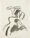 Willem de Kooning, Untitled (Woman), 1969-70, charcoal on paper