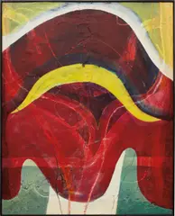 Tsuyoshi Maekawa, Untitled, 1967, mixed media and oil on canvas, in artist's frame