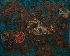 Toshimitsu Imai, Chimère 幻想 [Gensou] (Fantasy), 1973, mixed media and oil on canvas