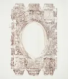 Guillermo Kuitca, L'Encyclopedie (Ceiling Plan of a Salon in the Palace of the Marquis de Spinola, Genova), 2001, acrylic, ink and graphite on canvas