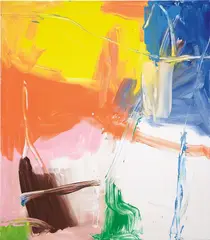 mom-block 81 by Michel Majerus, 1999, acrylic on canvas, sold May 2016