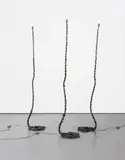 Three works: (i-iii) Privat-Lampe des Künstlers II (Artist’s Private Lamp II) by Franz West, circa 1989, welded iron, electrical fittings, sold May 2016