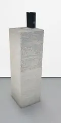 Theaster Gates, Afrostack, 2012, concrete, porcelain, glass and book