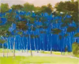 Wolf Kahn, Very Blue, 1996, oil on canvas