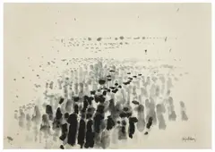 Untitled by Vija Celmins, circa 1960, oil and watercolor on paper, sold May 2016