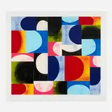 Charles Arnoldi, Ellipse I, 2020, woodcut in colors