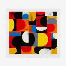 Charles Arnoldi, Ellipse II, 2020, woodcut in colors