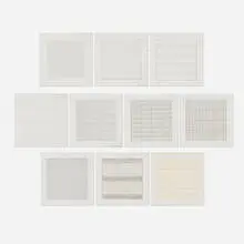 Agnes Martin, Paintings and Drawings: Stedelijk Museum Portfolio, 1991, lithograph on vellum parchment, book