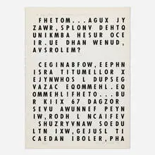 Guy de Cointet, A page from my intimate journal (Part I), 1974, screenprint on Arches