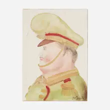 To Amnesty International by Fernando Botero, 1976, offset lithograph in colors, sold May 2026