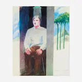 David Hockney, Prisoner, for Amnesty International, offset lithograph in colors