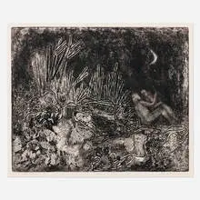 Betye Saar, In a Jaded Garden, 1962, etching