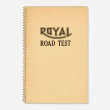 Royal Road Test by Mason Williams and Patrick Blackwell Ed Ruscha, 1967, offset lithograph on 80 lb. white Prentice Gloss with spiral binding, sold May 2026