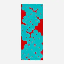 Donald Sultan, Wallflower (Aqua and Red), 2018, screenprint in colors