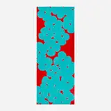 Donald Sultan, Wallflower (Aqua and Red), 2018, screenprint in colors