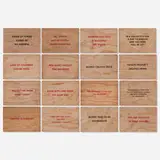 Jenny Holzer, Truisms (sixteen postcards), screenprint on wood