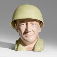 Kim Dingle, John Wayne Cookie Jar, sculpture