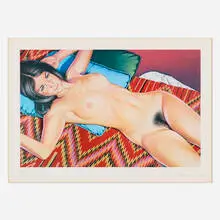 Mel Ramos, You Get More Salami with Modigliani (from the Nudes Album), 1974, collotype in colors