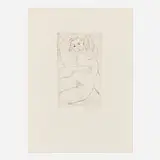 Henri Matisse, Nu assis-les yeux noris, drypoint on wove