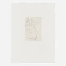 Henri Matisse, Orientale, tatouage en croix sur la poitrine, 1929, drypoint and Chine-collé