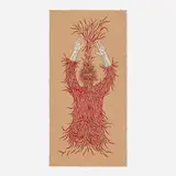 Felipe Baeza, Desviación, 2023, screenprint in colors with collage on Coventry Rag