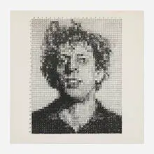 Chuck Close, Phil (from the Rubber Stamp Portfolio), 1976, rubber stamp on Strathmore 3-ply