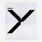 Wade Guyton, X Poster (Untitled, 2007, Epson Ultrachrome inkjet on linen, 84 x 69 inches, WG1211), 2019, hand-folded digital print with archival UV curable ink