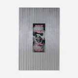Barbara Kruger, We Will No Longer Be Seen and Not Heard, 1992, lithograph in colors on aluminum foil mounted to Lana Gravure
