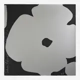 Donald Sultan, Silver Flowers, March 3, 2011, 2011, screenprint in colors with hand-applied Silica on Sauders Waterford