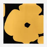 Donald Sultan, Gold Flowers, March 3, 2011, 2011, screenprint in colors with hand-applied Silica on Sauders Waterford