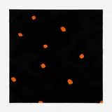 Donald Sultan, Orange and Black, March 22, 2011, 2011, screenprint in colors with hand-applied Silica on Sauders Waterford