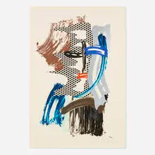 Roy Lichtenstein, The Mask, 1989, lithograph, waxtype, woodcut and screenprint in colors on Saunders Waterford