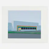 Jake Longstreth, Peachtree Drive, 2019, screenprint in colors on BFK Rives
