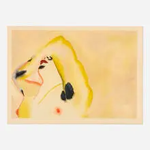 Francesco Clemente, Morning, 1982, woodcut in colors on Kozo